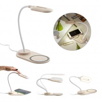 LEZZO. Luminária de mesa com carregador wireless